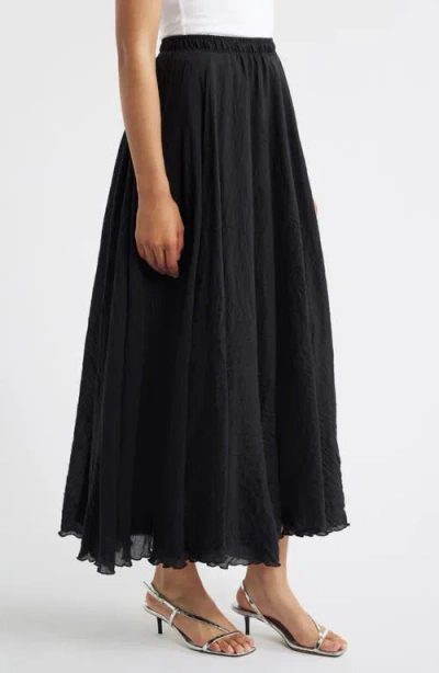 Nikki Lund Alba Pull-on Midi A-line Skirt In Black