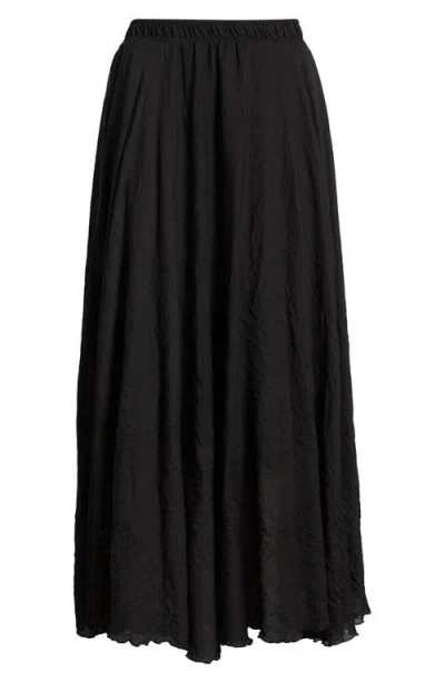 Nikki Lund Alba Pull-on Midi A-line Skirt In Black