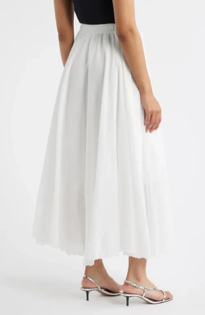 Nikki Lund Alba Pull-on Midi A-line Skirt In White