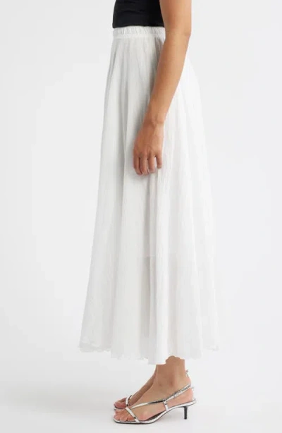 Nikki Lund Alba Pull-on Midi A-line Skirt In White