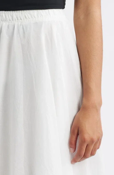 Nikki Lund Alba Pull-on Midi A-line Skirt In White