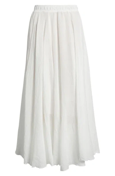 Nikki Lund Alba Pull-on Midi A-line Skirt In White