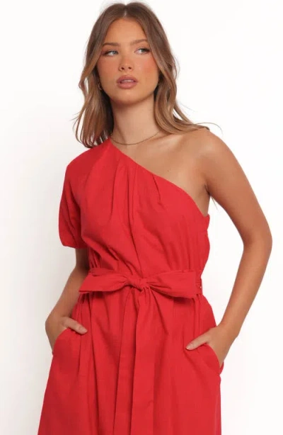 Petal And Pup Petal & Pup Roma One-shoulder Dress In Red