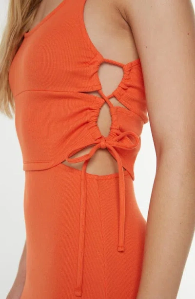 Roxy Surf Stoked Midi Dress In Orange