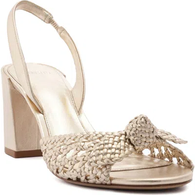 Alexandre Birman Easy Clarita Tresse Block Heel Slingback Sandal
