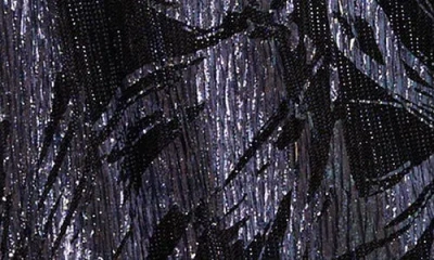 Adrianna Papell Women's Crinkle Metallic Halter Gown In Blue