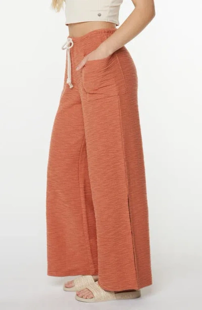 Roxy Beach Breeze Split Hem Pants In Orange