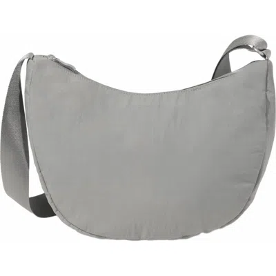 Baggallini Medium Size Swift Crescent Crossbody Bag In Gray