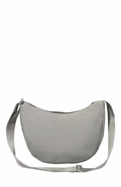 Baggallini Medium Size Swift Crescent Crossbody Bag In Gray