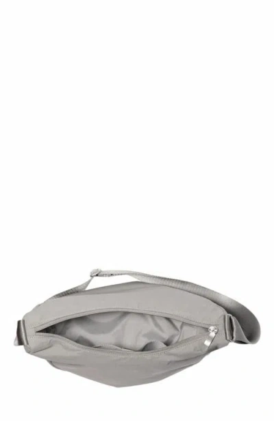 Baggallini Medium Size Swift Crescent Crossbody Bag In Gray