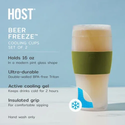 Host Beer Freeze Cooling Cup Set Of 2