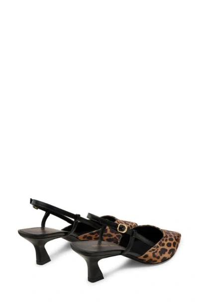 Stuart Weitzman Vinnie Leopard Kitten Slingback Pumps