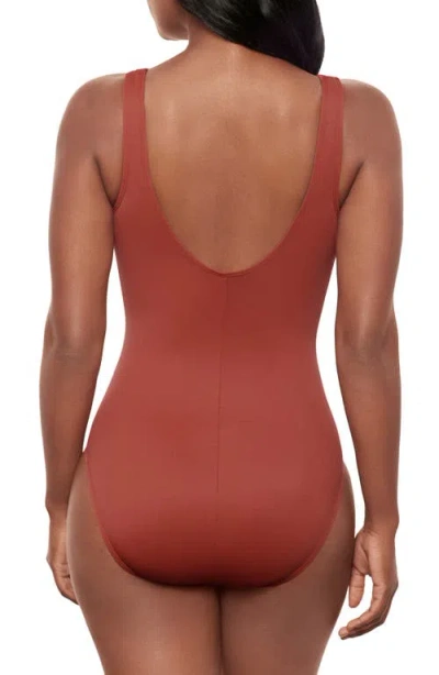 Miraclesuit Women's Rock Solid Avra Underwire One-piece Swimsuit In Brown