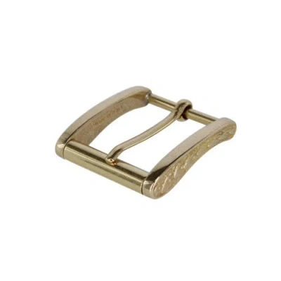 Trafalgar 35mm Rectangular Classic Solid Brass Roller Harness Belt Buckle In Gold
