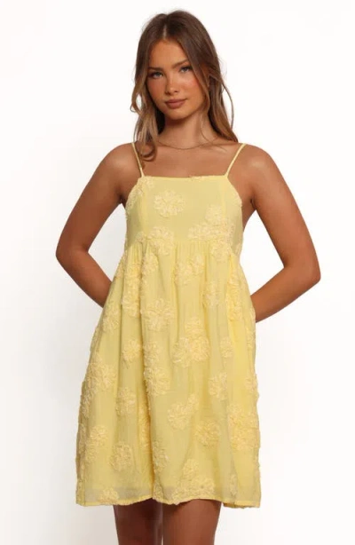 Petal And Pup Petal & Pup Giana Embroidered Minidress In Yellow
