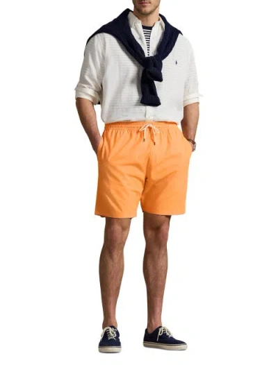 Polo Ralph Lauren Big & Tall Traveler Swim Trunks In Orange