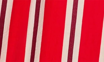 Mango Striped Jumpsuit With Cut-out Red