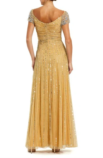 Mac Duggal 23042 Long Beaded Formal Evening Sequin Dress