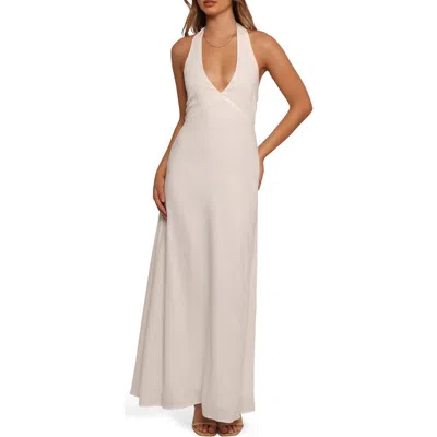 Petal And Pup Petal & Pup Michelle Halter Dress In Neutral