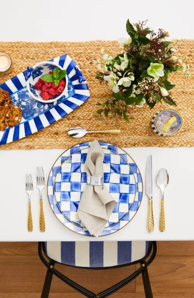 Mackenzie-childs Mackenzie Childs Royal Check Set Of 4 Dinner Plates