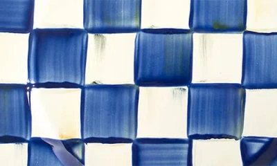 Mackenzie-childs Mackenzie Childs Royal Check Set Of 4 Dinner Plates