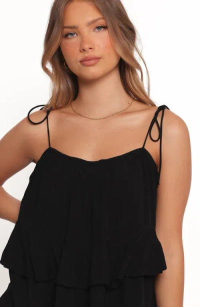 Petal And Pup Petal & Pup Mylo Tiered Minidress In Black