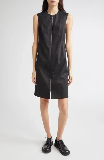 Partow Brooke Full Zip Sleeveless Dress In Black