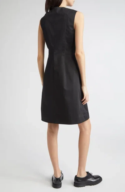 Partow Brooke Full Zip Sleeveless Dress In Black