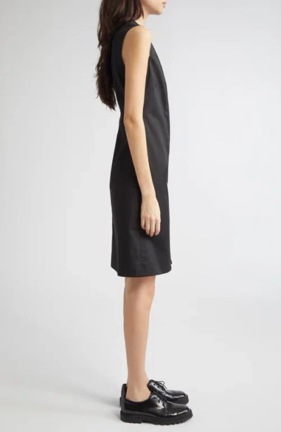 Partow Brooke Full Zip Sleeveless Dress In Black