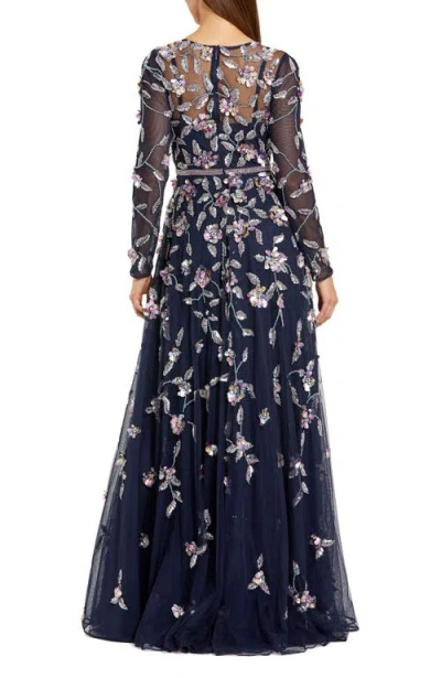 Mac Duggal 6183 Long Mother Of The Bride Formal Floral Dress