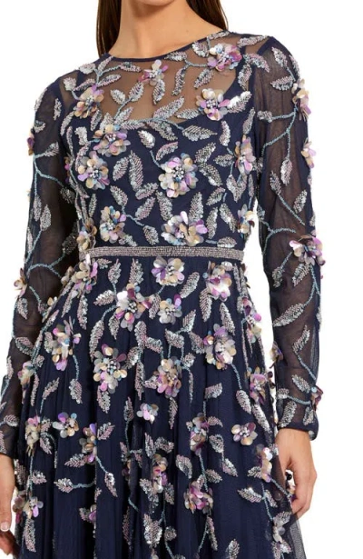 Mac Duggal 6183 Long Mother Of The Bride Formal Floral Dress