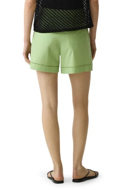 Theory Lattice Inset Stretch Cotton Shorts
