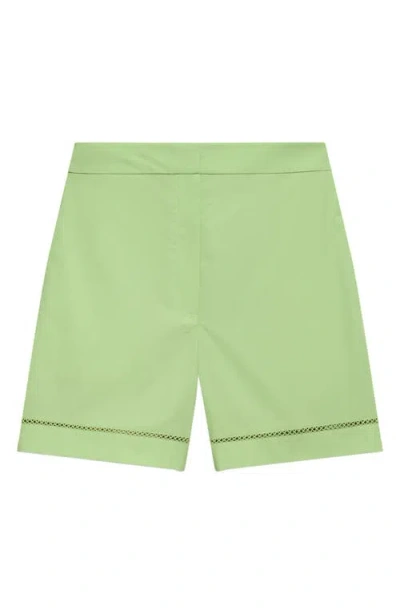 Theory Lattice Inset Stretch Cotton Shorts