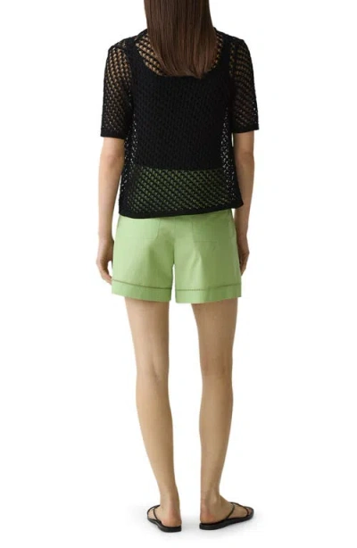 Theory Lattice Inset Stretch Cotton Shorts