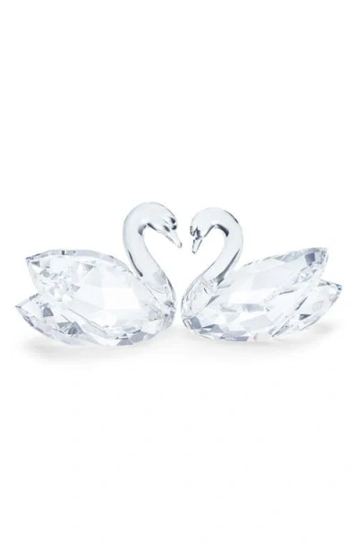 Swarovski Feathered Beautes Set Of 2 Crystal Swan Figurines