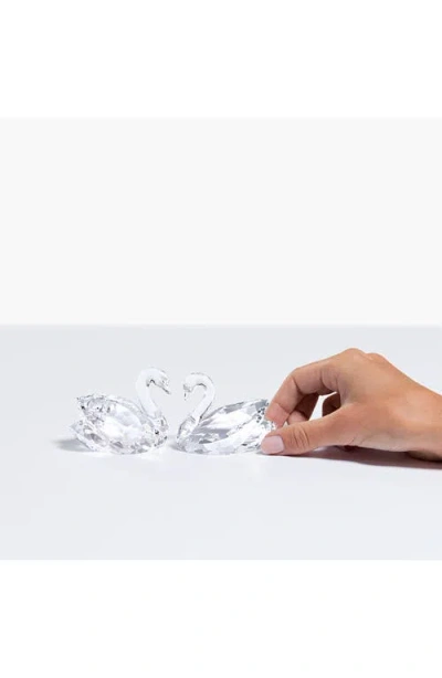 Swarovski Feathered Beautes Set Of 2 Crystal Swan Figurines