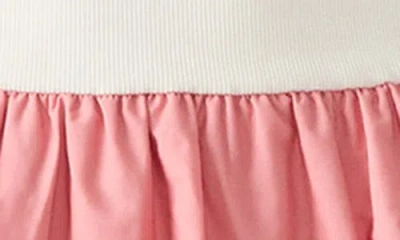 Steve Madden Linnea Mixed Media Bubble Hem Cotton Minidress In Multi