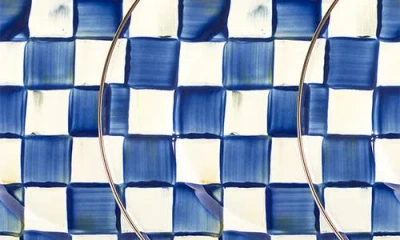 Mackenzie-childs Mackenzie Childs Royal Check Set Of 4 Dinner Plates