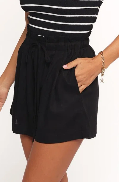 Petal And Pup Petal & Pup Wanda Paperbag Waist Shorts In Black