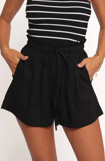 Petal And Pup Petal & Pup Wanda Paperbag Waist Shorts In Black