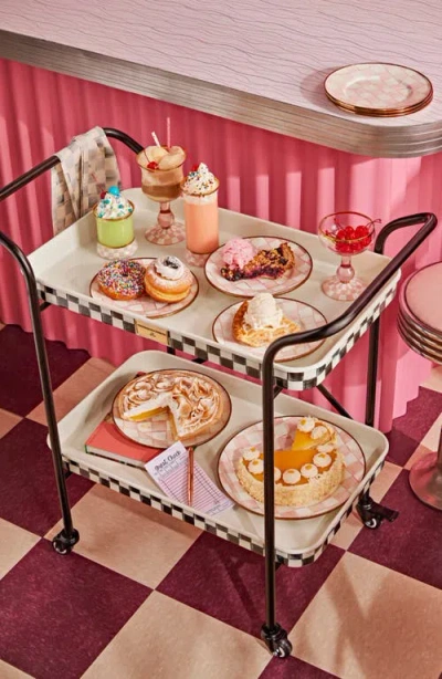 Mackenzie-childs Mackenzie Childs Rosy Check Set Of 2 Highball Glasses