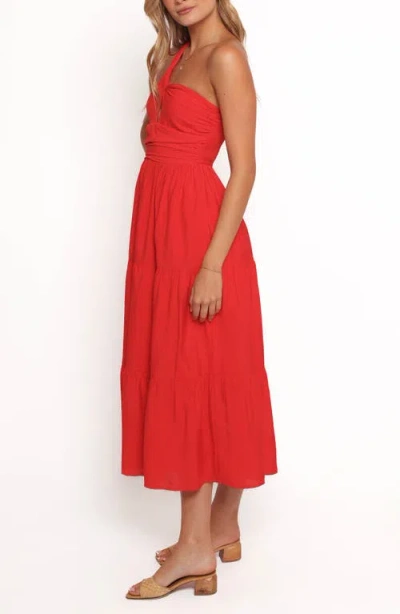 Petal And Pup Petal & Pup Vinnie One-shoulder Maxi Dress In Red