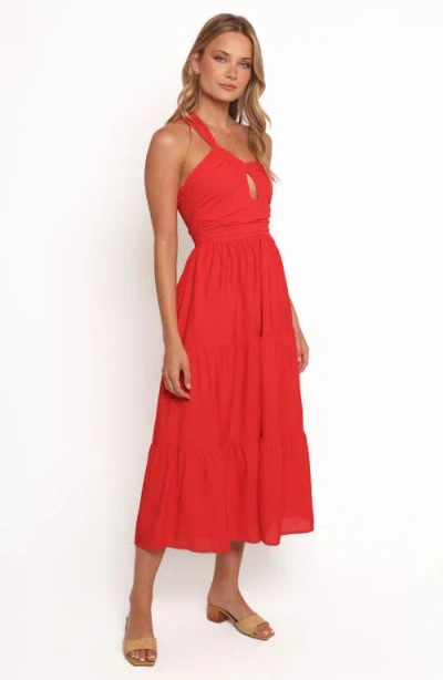 Petal And Pup Petal & Pup Vinnie One-shoulder Maxi Dress In Red