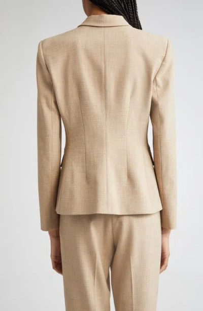 St John St. John Collection Heathered Stretch Suiting Blazer In Neutral