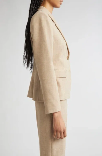 St John St. John Collection Heathered Stretch Suiting Blazer In Neutral