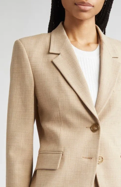 St John St. John Collection Heathered Stretch Suiting Blazer In Neutral