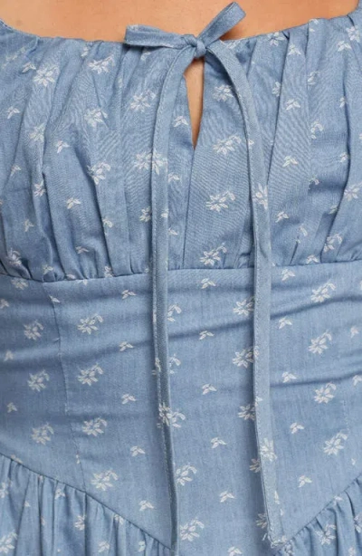 Petal And Pup Petal & Pup Shelton Embroidered Cotton Mini Sundress In Blue