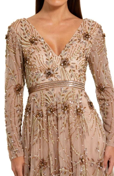 Mac Duggal 6086 Long Sleeve Formal A Line Evening Dress