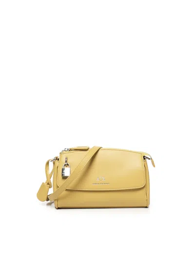 Armani Exchange Yellow Shoulder Bag With Strap