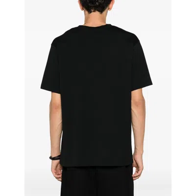 Balmain Black Crewneck T-shirt With Logo Lettering On The Front